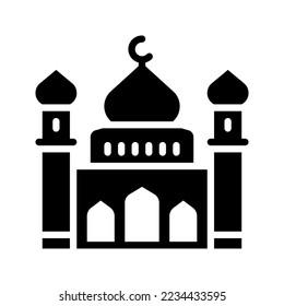 mosque icon vector illustration logo template isolated on white background