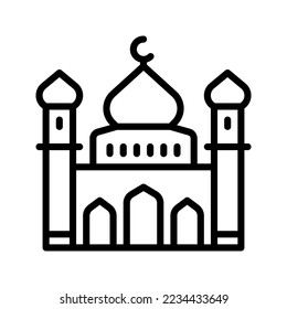 mosque icon vector illustration logo template isolated on white background