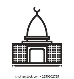 Moschee Symbol Vektorgrafik Logo Vorlage.