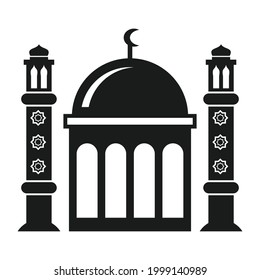 mosque icon vector illustration muslim symbol