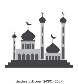 mosque icon vector illustration of muslim symbol