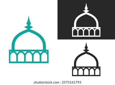 mosque icon vector illustration on white background