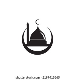 diseño de símbolo de ilustración vectorial de icono de mezquita 