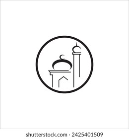 MOSQUE ICON VECTOR ILLUSTRATION SYMBOL DESIGN