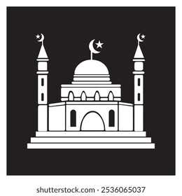 mosque icon vector illustration symbol dsign