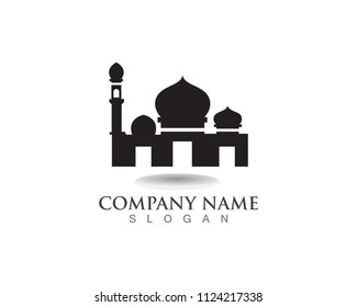 Mosque icon vector Illustration template