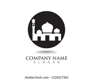 Mosque icon vector Illustration template