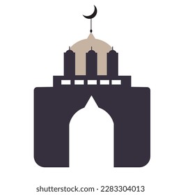 Mosque icon, is a vector illustration, very simple and minimalistic. With this Mosque icon you can use it for various needs. Whether for promotional needs or visual design purposes