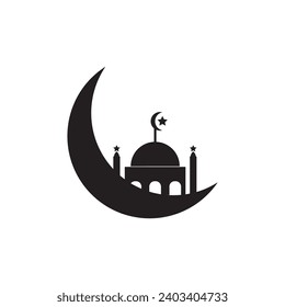mosque icon vector ilustration logo design