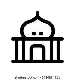 mosque icon. vector line icon for your website, mobile, presentation, and logo design.