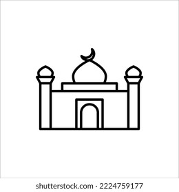 Mosque icon vector on white background