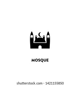 mosque icon vector. mosque sign on white background. mosque icon for web and app