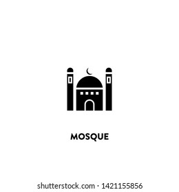 mosque icon vector. mosque sign on white background. mosque icon for web and app