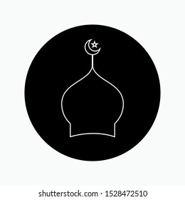 Mosque Icon - Vector, Sign and Symbol for Design, Presentation, Website or Apps Elements.