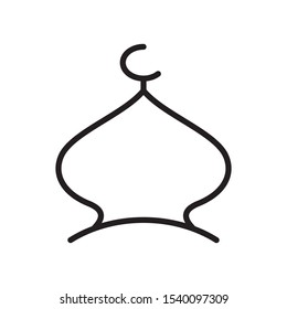 mosque icon vector symbol template