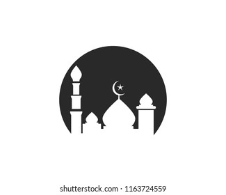 Mosque icon vector template