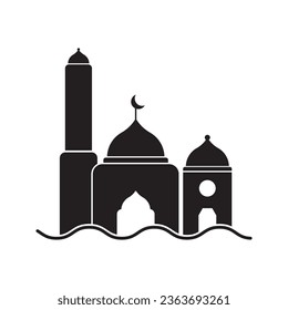 mosque icon vector template illustration logo design