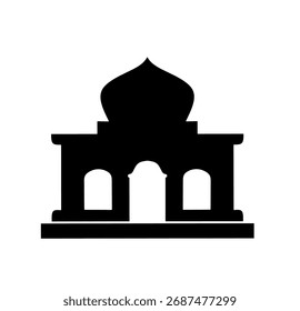 Vector del icono de la mezquita con diseño de moda