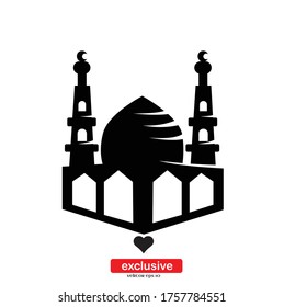 Moschee icon.Flat Design Stil Vektorgrafik für Grafik und Web Design.