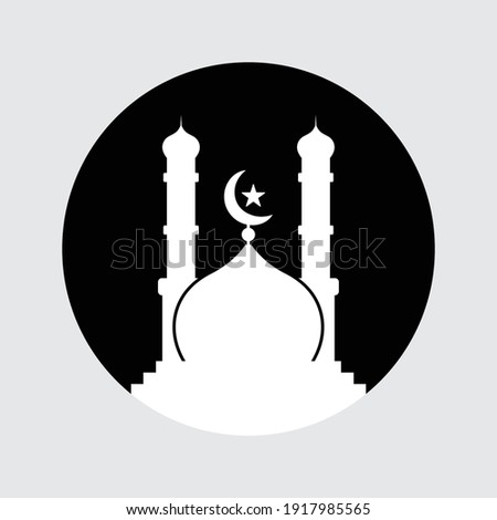 Mosque icon.islamic symbol vector illustration. 