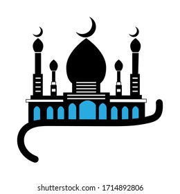 Mosque icon.modern flat of mosque design