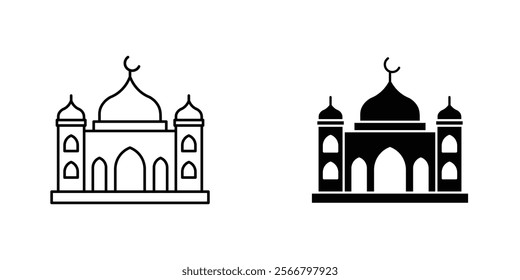 Mosque icons pack for apps and web UI designs