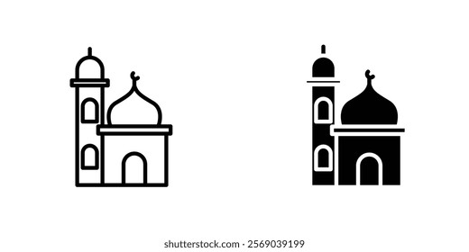 Mosque icons vector graphic pack