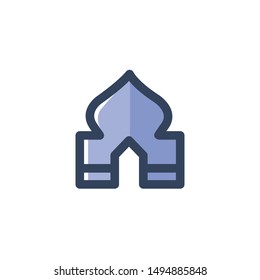 Mosque Idea Icon,  Ramadan Logo, Religion Symbol .