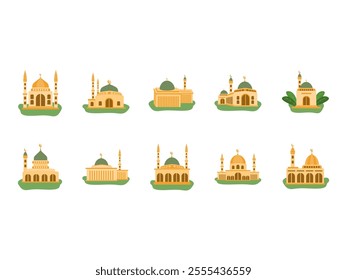 Mosque Illustration Design Element Set