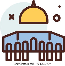 mosque illustration with flat style