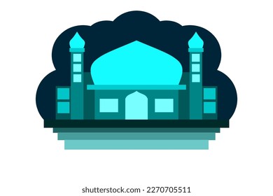 mosque illustration, mosque icon with elegant concept, perfect for ramadan design
