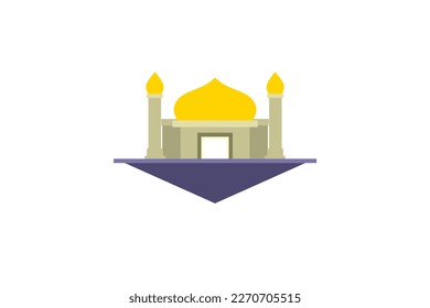 mosque illustration, mosque icon with elegant concept, perfect for ramadan design