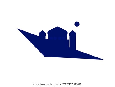 mosque illustration, mosque icon with elegant concept, perfect for ramadan or Eid design
