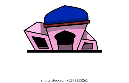 mosque illustration, mosque icon with elegant concept, perfect for ramadan or eid design