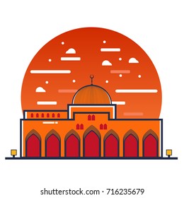 Mosque illustration. Mosque vector illustration. Mosque. Islam. Ramadan vector illustration.
