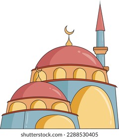 Ilustración de mezquita vectorial grqphic perfecto para decoración islámica