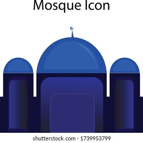 imagen de mezquita en azul oscuro