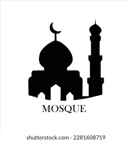 mezquita en Indonesia vector, logo, diseño, empresa de arte creativo