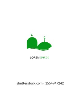 Mosque islam logo icon. With Flat, Modern, And Simple Design.