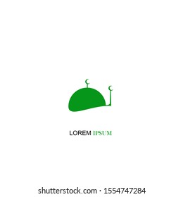Mosque islam logo icon. With Flat, Modern, And Simple Design.