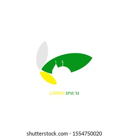 Mosque islam logo icon. With Flat, Modern, And Simple Design.