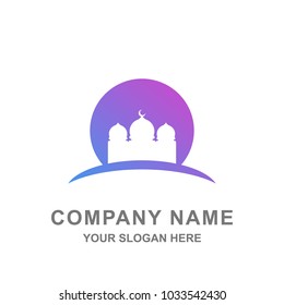 Mosque Islamic Arabic Islam Logo Vector Illustration