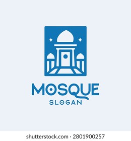 Mosque Islamic Architecture Building Slogan Logo Design