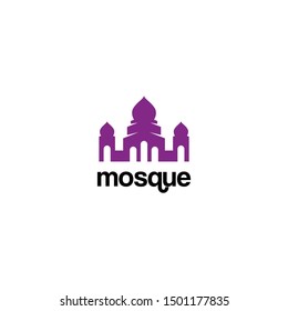 Mosque The Islamic Building Logo Design Vector