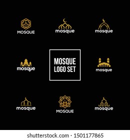 Mosque The Islamic Building Logo Design Vector