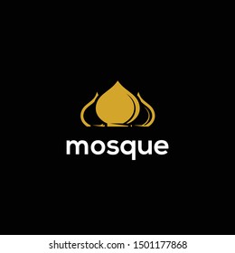 Mosque The Islamic Building Logo Design Vector