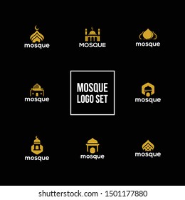 Mosque The Islamic Building Logo Design Vector