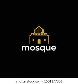 Mosque The Islamic Building Logo Design Vector
