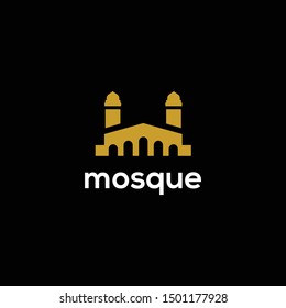 Mosque The Islamic Building Logo Design Vector