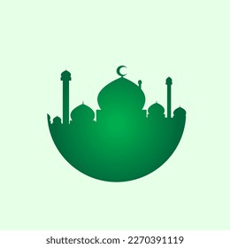 imagen vectorial del logotipo del icono islámico de la mezquita